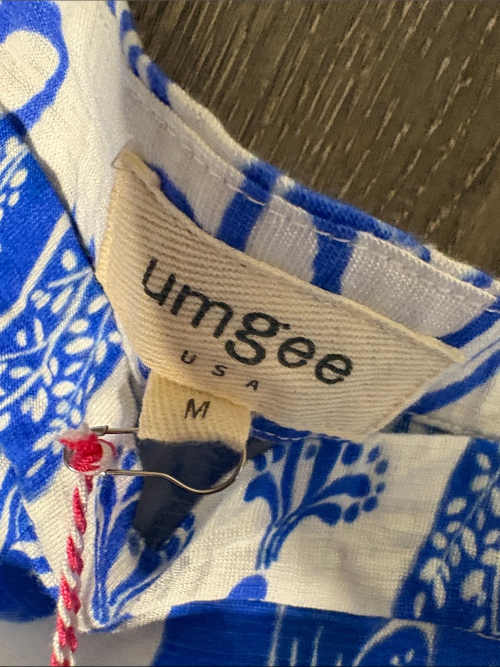 Umgee Blue & White Floral Wide-Leg Women’s Pants - Picture 5 of 5